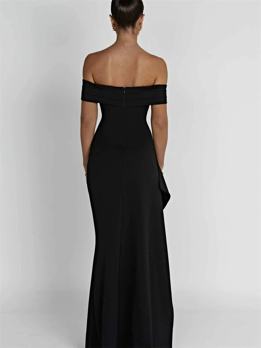 Women's Sleeveless Maxi Dress – Slim Fit with Side Split