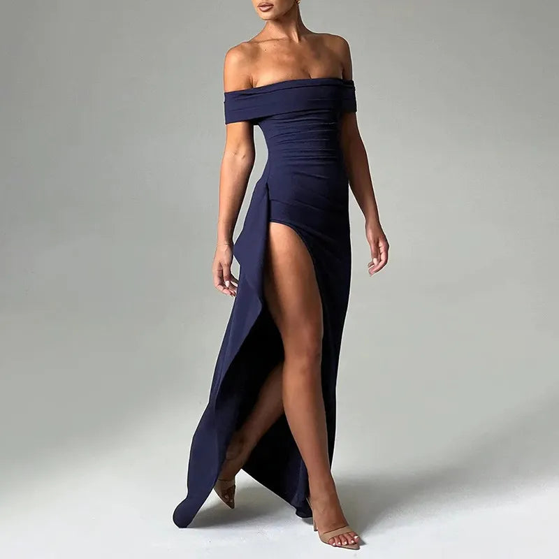 Women's Sleeveless Maxi Dress – Slim Fit with Side Split